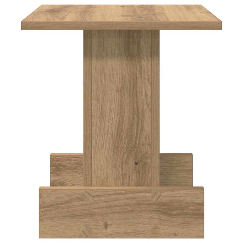 Casa si Gradina - Mobilier - Mese si birouri - Mese living - Masa laterala Stejar Artizanal 35,5 x 35 x 40 cm Lemn compozit - Infinity.ro