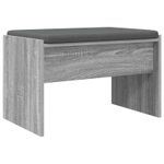 Casa si Gradina - Mobilier - Organizare si depozitare - Bancute - Banca pentru hol cu perna Gri Sonoma 63 x 38 x 40 cm - Infinity.ro