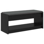 Casa si Gradina - Mobilier - Organizare si depozitare - Bancute - Banca pentru hol cu perna cu raft Stejar Negru 103 x 38 x 45 cm - Infinity.ro
