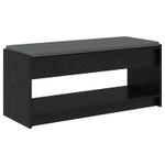 Casa si Gradina - Mobilier - Canapele si coltare - Banchete - Banca pentru hol cu perna cu raft Stejar Negru 103 x 38 x 45 cm - Infinity.ro