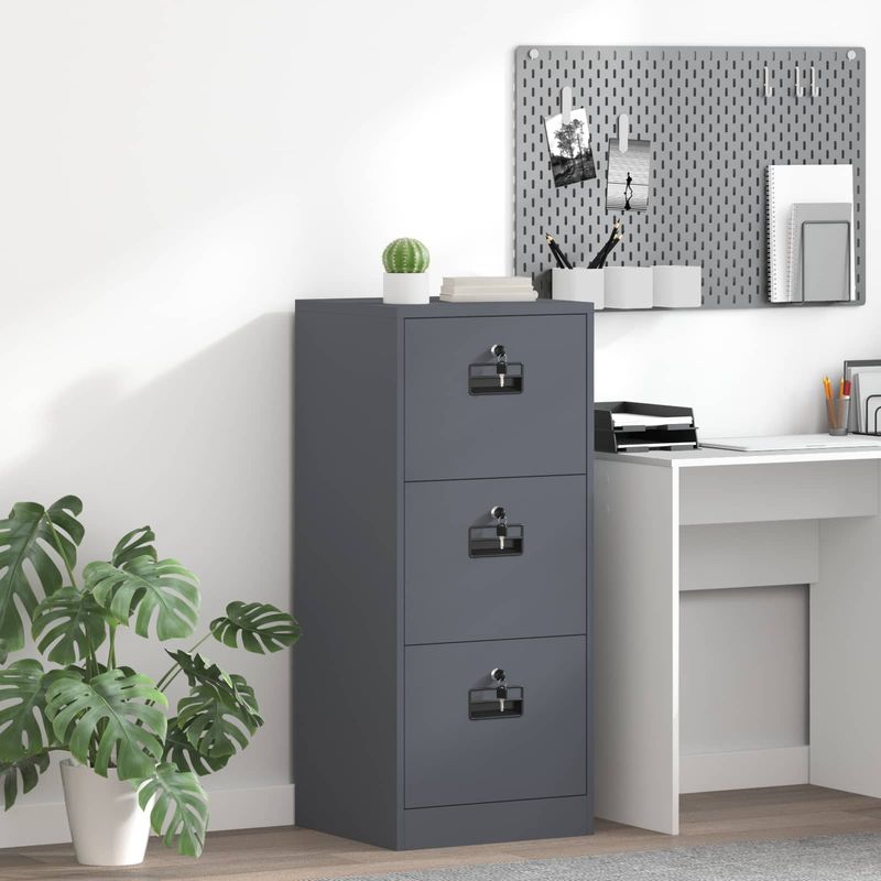 Casa si Gradina - Mobilier - Dulapuri si sifoniere - Dulapuri - Dulap pentru Fisiere cu sertar Antracit 44 x 50 x 106.5 cm - Infinity.ro