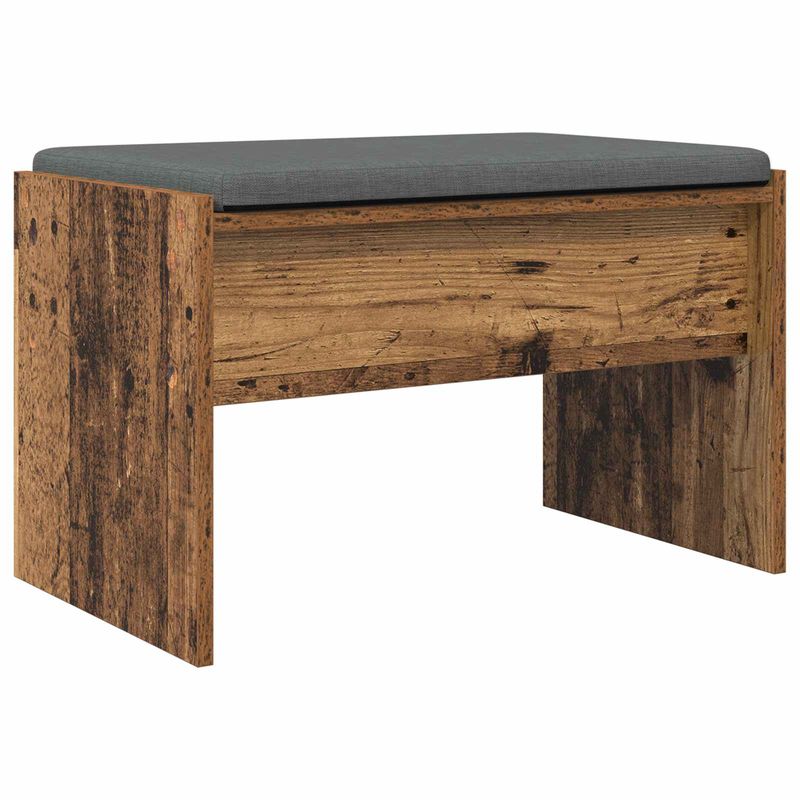 Casa si Gradina - Mobilier - Organizare si depozitare - Bancute - Banca pentru hol cu perna Lemn vechi 63 x 38 x 40 cm - Infinity.ro