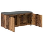 Casa si Gradina - Mobilier - Canapele si coltare - Banchete - Banca pentru hol cu perna cu usa Lemn vechi 100 x 38 x 46 cm - Infinity.ro