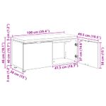 Casa si Gradina - Mobilier - Canapele si coltare - Banchete - Banca pentru hol cu perna cu usa Lemn vechi 100 x 38 x 46 cm - Infinity.ro
