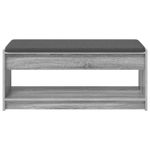 Casa si Gradina - Mobilier - Organizare si depozitare - Bancute - Banca pentru hol cu perna cu raft Gri Sonoma 103 x 38 x 45 cm - Infinity.ro