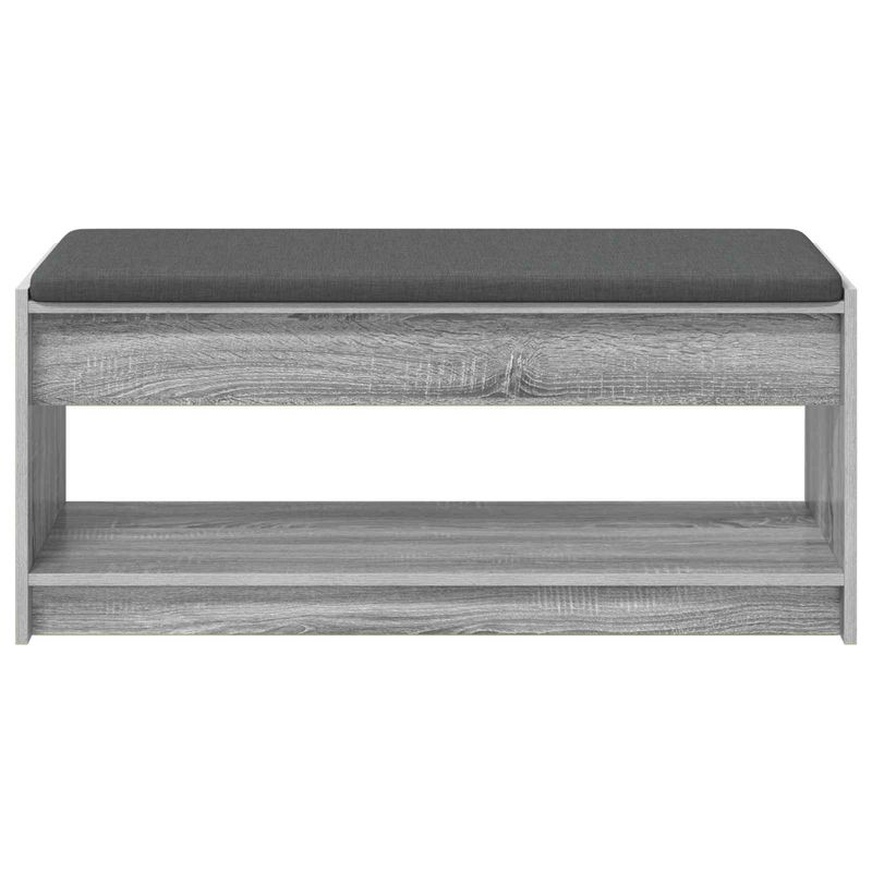 Casa si Gradina - Mobilier - Organizare si depozitare - Bancute - Banca pentru hol cu perna cu raft Gri Sonoma 103 x 38 x 45 cm - Infinity.ro