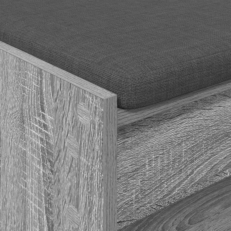 Casa si Gradina - Mobilier - Organizare si depozitare - Bancute - Banca pentru hol cu perna cu raft Gri Sonoma 103 x 38 x 45 cm - Infinity.ro