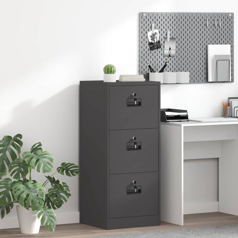 Casa si Gradina - Mobilier - Dulapuri si sifoniere - Dulapuri - Dulap pentru Fisiere cu sertar cu raft Negru 44 x 50 x 106.5 cm - Infinity.ro