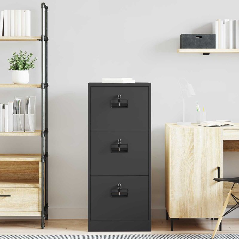 Casa si Gradina - Mobilier - Dulapuri si sifoniere - Dulapuri - Dulap pentru Fisiere cu sertar cu raft Negru 44 x 50 x 106.5 cm - Infinity.ro