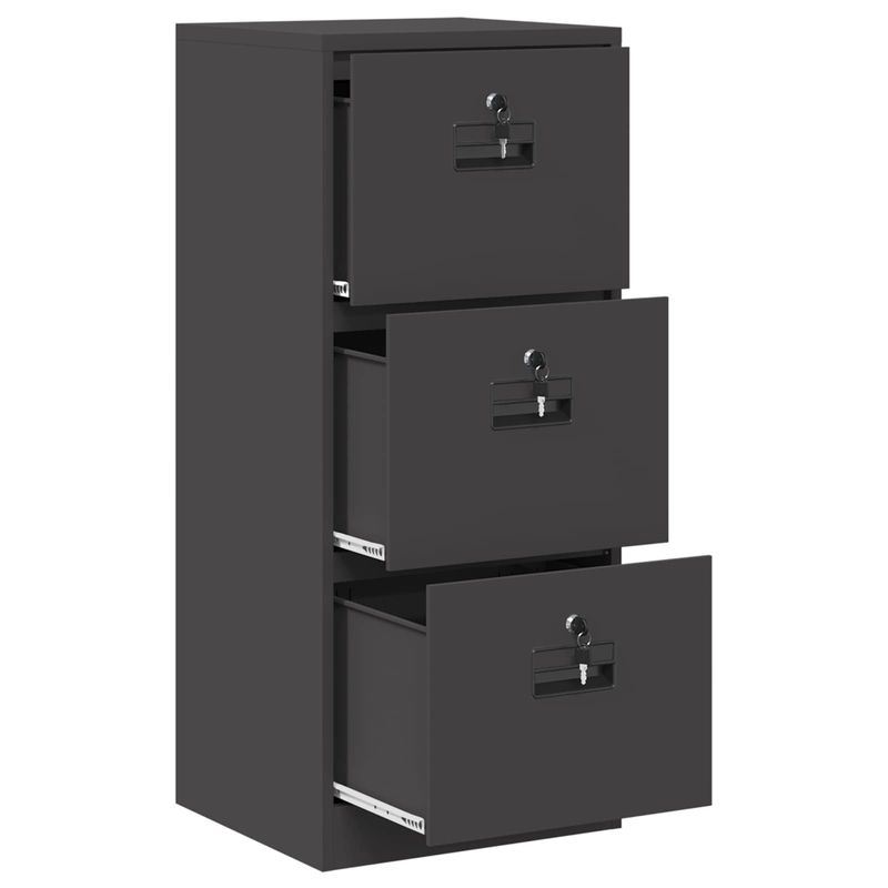 Casa si Gradina - Mobilier - Dulapuri si sifoniere - Dulapuri - Dulap pentru Fisiere cu sertar cu raft Negru 44 x 50 x 106.5 cm - Infinity.ro