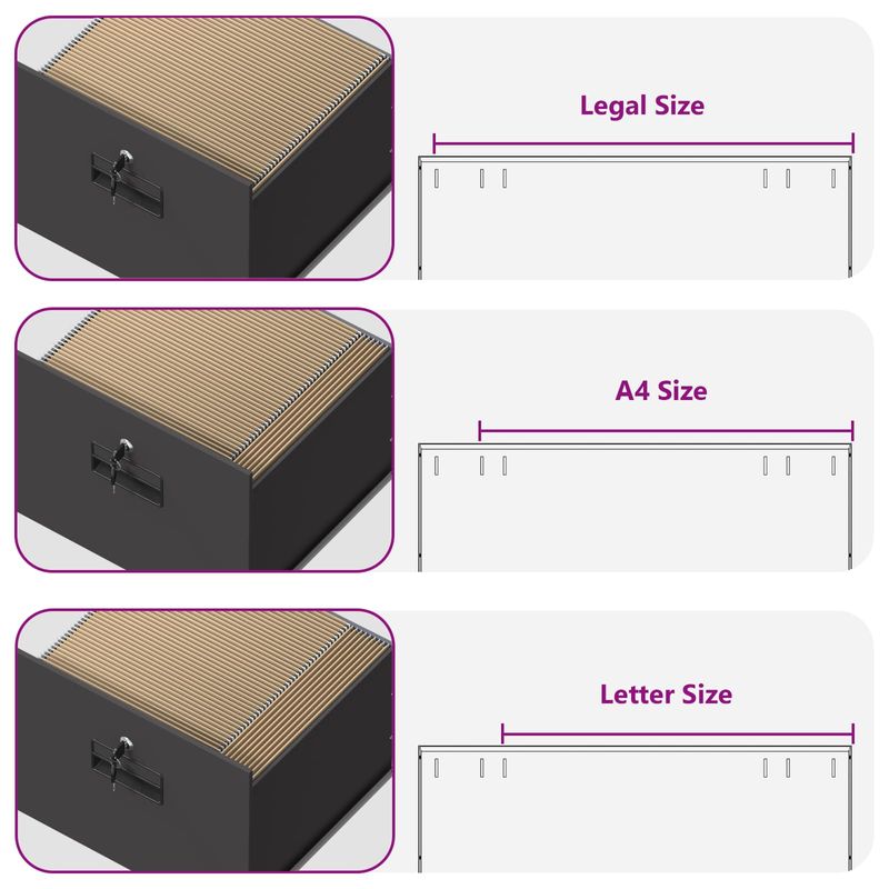 Casa si Gradina - Mobilier - Dulapuri si sifoniere - Dulapuri - Dulap pentru Fisiere cu sertar cu raft Negru 44 x 50 x 106.5 cm - Infinity.ro