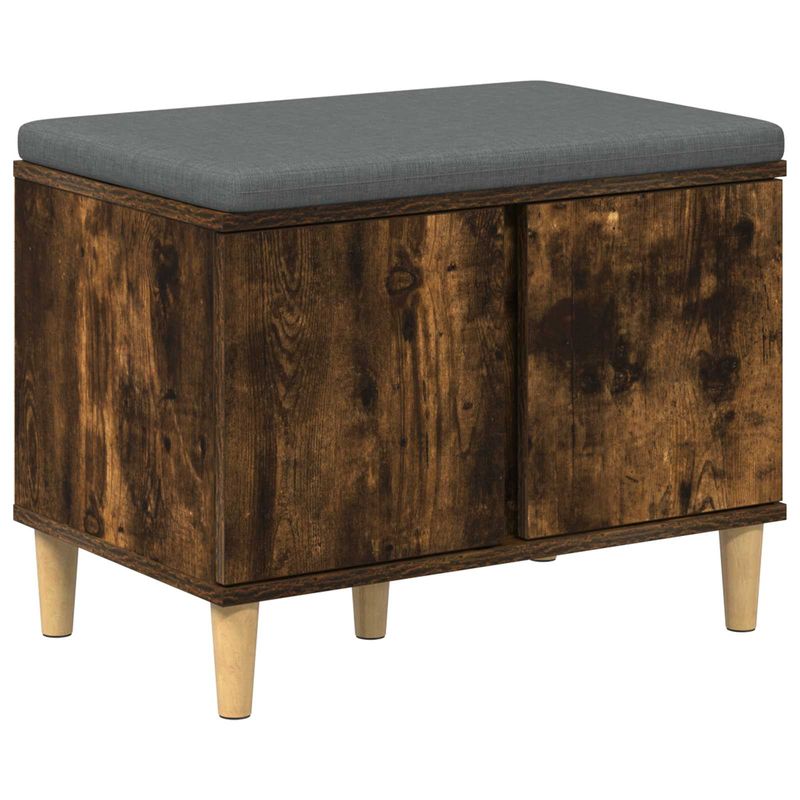 Casa si Gradina - Mobilier - Organizare si depozitare - Bancute - Banca pentru hol cu perna cu usa Stejar fumuriu 60 x 38 x 46 cm - Infinity.ro