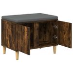 Casa si Gradina - Mobilier - Organizare si depozitare - Bancute - Banca pentru hol cu perna cu usa Stejar fumuriu 60 x 38 x 46 cm - Infinity.ro