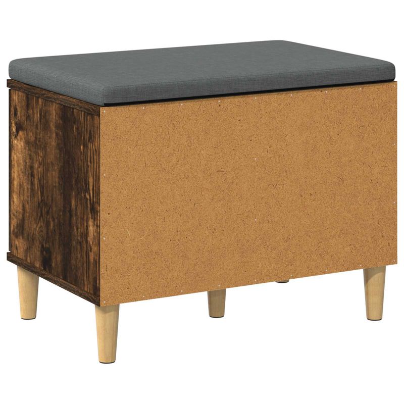 Casa si Gradina - Mobilier - Organizare si depozitare - Bancute - Banca pentru hol cu perna cu usa Stejar fumuriu 60 x 38 x 46 cm - Infinity.ro
