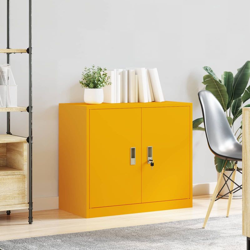 Casa si Gradina - Mobilier - Dulapuri si sifoniere - Dulapuri - Dulap de depozitare cu depozitare Galben mustar 80 x 40 x 70 cm - Infinity.ro
