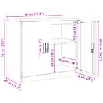 Casa si Gradina - Mobilier - Dulapuri si sifoniere - Dulapuri - Dulap de depozitare cu depozitare Galben mustar 80 x 40 x 70 cm - Infinity.ro