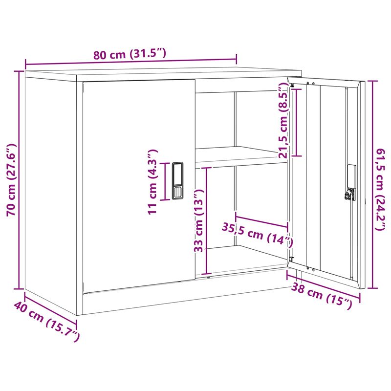 Casa si Gradina - Mobilier - Dulapuri si sifoniere - Dulapuri - Dulap de depozitare cu depozitare Galben mustar 80 x 40 x 70 cm - Infinity.ro