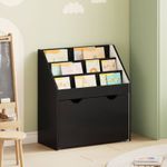 Casa si Gradina - Mobilier - Biblioteci si rafturi - Rafturi - Raft pentru copii Negru 60 x 29,5 x 69 cm Lemn compozit - Infinity.ro