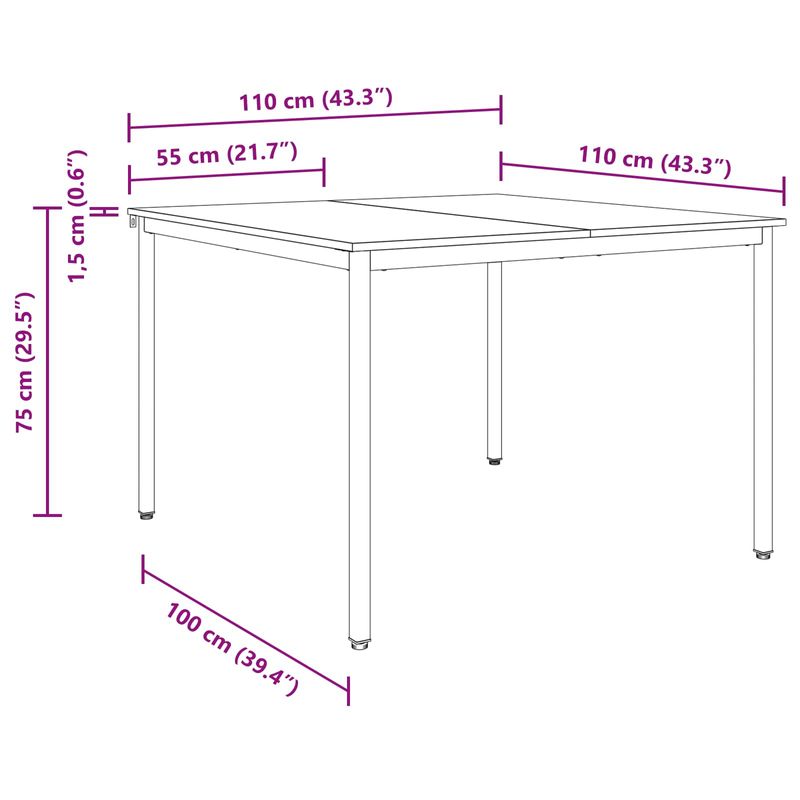 Casa si Gradina - Mobilier - Mese si birouri - Mese bucatarie si dining - Mese de sufragerie METAL - Infinity.ro