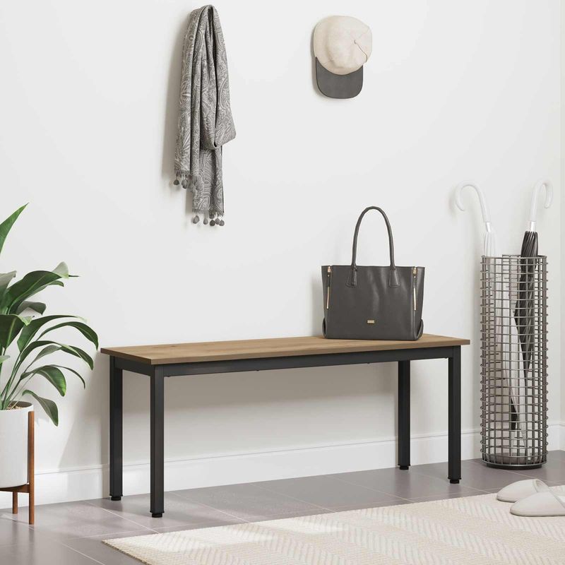 Casa si Gradina - Mobilier - Canapele si coltare - Banchete - Banca Stejar artizanal 110 x 35 x 45 cm Lemn compozit - Infinity.ro