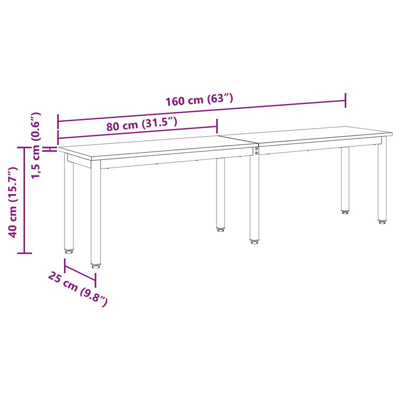 Casa si Gradina - Mobilier - Canapele si coltare - Banchete - Banca Sonoma 160 x 35 x 45 cm Lemn compozit - Infinity.ro
