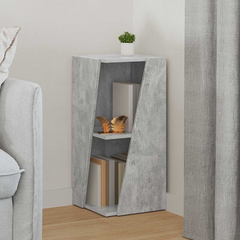 Casa si Gradina - Mobilier - Biblioteci si rafturi - Biblioteci - Raft lateral Gri din beton 33 x 32 x 70,5 cm Lemn compozit - Infinity.ro