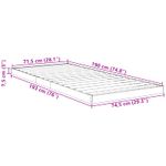 Casa si Gradina - Mobilier - Paturi si accesorii - Paturi - Cadru de pat de podea Gri din beton 74,5 x 190 cm Lemn compozit - Infinity.ro