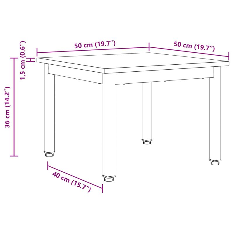 Casa si Gradina - Mobilier - Mese si birouri - Masute de cafea - Masa de cafea Stejar fumuriu 50 x 50 x 36 cm Lemn compozit - Infinity.ro