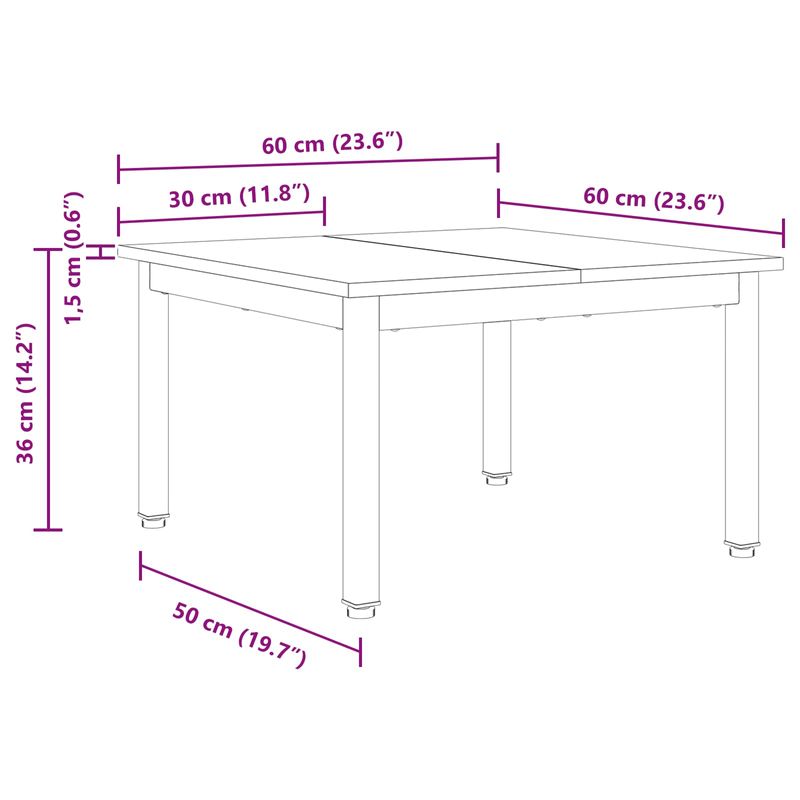 Casa si Gradina - Mobilier - Mese si birouri - Masute de cafea - Masa de cafea Stejar fumuriu 60 x 60 x 36 cm Lemn compozit - Infinity.ro