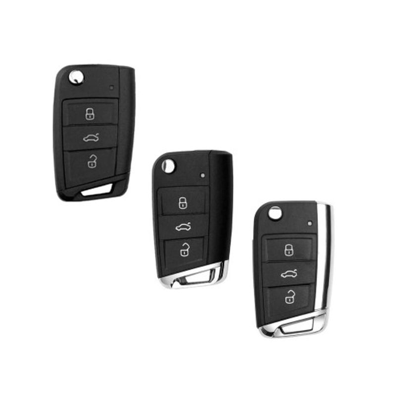 Auto si Moto - Piese auto si accesorii - Piese auto - Tuning - Husa cheie auto din silicon pentru VW , Skoda , Seat, Negru - Infinity.ro