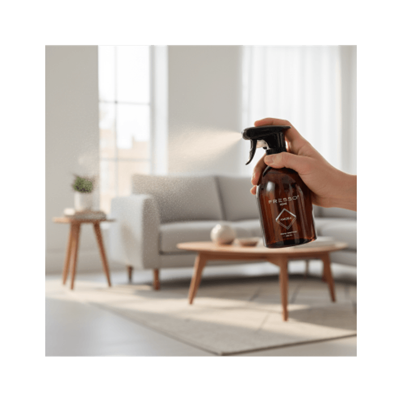 Casa si Gradina - Decoratiuni - Aromaterapie si lumanari - Odorizante camera - Parfum Premium de Camera, cu efect instantaneu si persistenta ridicata Fresso Home Spray Amora, 500ml - Infinity.ro