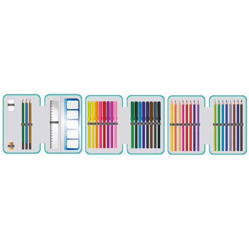 Carti si Birotica - Rechizite - Penare - Penar echipat, 3 fermoare, 39 piese, UNICORN - Infinity.ro