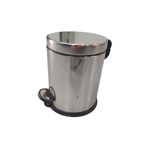 Casa si Gradina - Mobilier - Organizare si depozitare - Cosuri de gunoi - Cos de gunoi, rotund, cu pedala, cromat, 5L - Infinity.ro