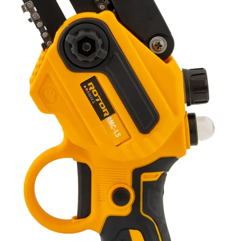 Casa si Gradina - Gradinarit si plante - Utilaje gradina - Fierastraie cu lant - Mini fierastrau pe acumulator RMC-1.5 ROTOR 4500 rot/min 1 x Acumulator 21V 1.5Ah - Infinity.ro