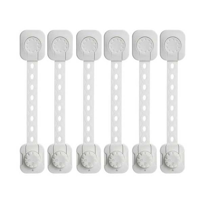 Casa si Gradina - Mobilier - Mobilier copii - Sisteme de siguranta - Set 6 sisteme de siguranta, multifunctionale reglabile, 23.3 cm, cu lacat - Infinity.ro