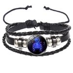 Fashion, accesorii si bijuterii - Femei - Bijuterii femei - Bratari femei - Brățară Zodiacală fosforescentă SCORPION, realizată din Piele PU, Orgonit & Accesorii Metalice, dimensiune reglabilă - Infinity.ro