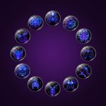 Fashion, accesorii si bijuterii - Femei - Bijuterii femei - Bratari femei - Brățară Zodiacală fosforescentă GEMENI, realizată din Piele PU, Orgonit & Accesorii Metalice, dimensiune reglabilă - Infinity.ro