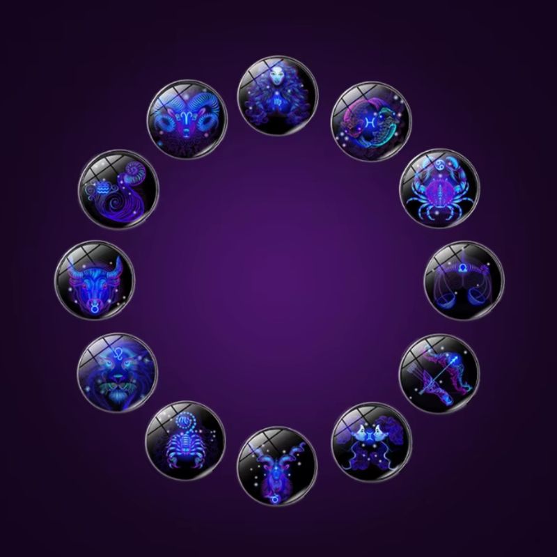 Fashion, accesorii si bijuterii - Femei - Bijuterii femei - Bratari femei - Brățară Zodiacală fosforescentă SĂGETĂTOR, realizată din Piele PU, Orgonit & Accesorii Metalice, dimensiune reglabilă - Infinity.ro