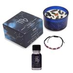 Casa si Gradina - Decoratiuni - Aromaterapie si lumanari - Lumanari si candele - Set cadou Zodiacal Fecioară| Lumânare cu cristale, Brățară cu cristale naturale & Ulei aromatic 10 ml - Infinity.ro