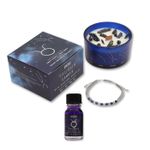 Casa si Gradina - Decoratiuni - Aromaterapie si lumanari - Lumanari si candele - Set cadou Zodiacal Taur | Lumânare cu cristale, Brățară cu cristale naturale & Ulei aromatic 10 ml - Infinity.ro