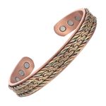 Fashion, accesorii si bijuterii - Femei - Bijuterii femei - Bratari femei - Brățară Terapeutică din Cupru Electrolitic 99,99% Pur cu 6 Magneți din Neodim și piatră decorativă | Model VS1119, XTERRA® - Infinity.ro