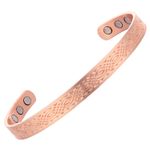 Fashion, accesorii si bijuterii - Femei - Bijuterii femei - Bratari femei - Brățară Terapeutică din Cupru Electrolitic 99,99% Pur cu 6 Magneți din Neodim și piatră decorativă | Model VS1118, XTERRA® - Infinity.ro