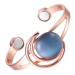 Fashion, accesorii si bijuterii - Femei - Bijuterii femei - Bratari femei - Brățară Terapeutică din Cupru Electrolitic 99,99% Pur cu 2 Magneți din Neodim și piatră decorativă | Model VS1108, XTERRA® - Infinity.ro