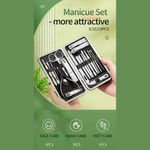 Ingrijire personala si Cosmetice - Manichiura si pedichiura - Truse manichiura si pedichiura - Trusă de manichiură și îngrijire personală - 9 piese, oțel inoxidabil & husă PU elegantă - Infinity.ro