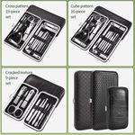 Ingrijire personala si Cosmetice - Manichiura si pedichiura - Truse manichiura si pedichiura - Trusă de manichiură și îngrijire personală - 9 piese, oțel inoxidabil & husă PU elegantă - Infinity.ro