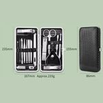 Ingrijire personala si Cosmetice - Manichiura si pedichiura - Truse manichiura si pedichiura - Trusă de manichiură și pedichiură, profesională - 16 piese, Oțel inoxidabil, husă PU elegantă - Infinity.ro