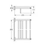 Casa si Gradina - Sanitare - Cazi si cabine de dus - Accesorii cada - Bara portprosop cu suport Grohe Essentials 60 cm crom lucios - Infinity.ro