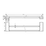 Casa si Gradina - Sanitare - Cazi si cabine de dus - Accesorii cada - Bara dubla portprosop Hansgrohe AddStoris negru mat - Infinity.ro