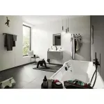 Casa si Gradina - Sanitare - Cazi si cabine de dus - Accesorii cada - Bara dubla portprosop Hansgrohe AddStoris negru mat - Infinity.ro