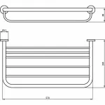 Casa si Gradina - Sanitare - Cazi si cabine de dus - Accesorii cada - Bara dubla portprosop crom Ideal Standard IOM 60 cm - Infinity.ro